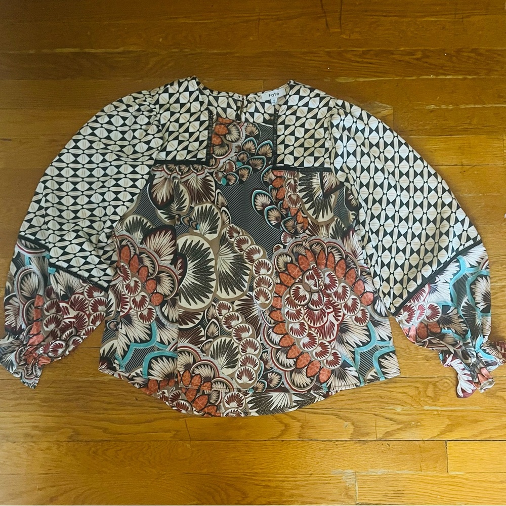 Fate Multicolor Geometric and Floral Blouse
